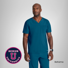 Barco One Velocity 2-Pocket V-Neck Scrub Top 6