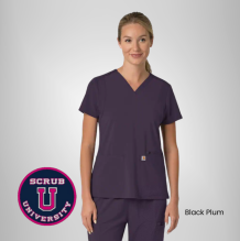 Carhartt Women's Force Cross-Flex Flex Panel V-Neck Scrub Top 4