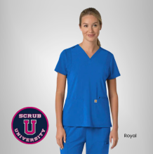 Carhartt Women's Force Cross-Flex Flex Panel V-Neck Scrub Top 12