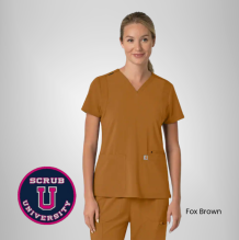Carhartt Women's Force Cross-Flex Flex Panel V-Neck Scrub Top 7