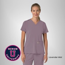 Carhartt Women's Force Cross-Flex Flex Panel V-Neck Scrub Top 6