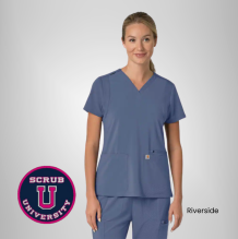 Carhartt Women's Force Cross-Flex Flex Panel V-Neck Scrub Top 5
