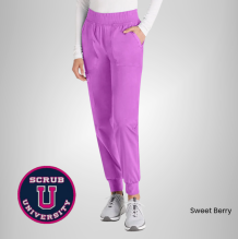 Cherokee Revolution Women's Mid Rise Jogger Scrub Pant 5