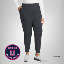Cherokee Revolution Women's Mid Rise Jogger Scrub Pant 12