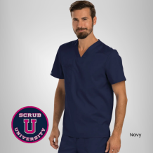 Cherokee Revolution Men's V-Neck Solid Scrub Top 11