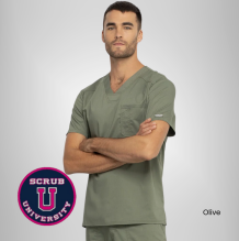 Cherokee Revolution Men's V-Neck Solid Scrub Top 10