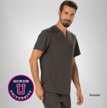 Cherokee Revolution Men's V-Neck Solid Scrub Top 9