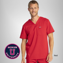 Cherokee Revolution Men's V-Neck Solid Scrub Top 8