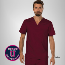 Cherokee Revolution Men's V-Neck Solid Scrub Top 5