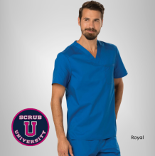 Cherokee Revolution Men's V-Neck Solid Scrub Top 4