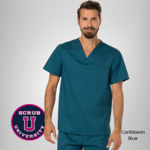 Cherokee Revolution Men's V-Neck Solid Scrub Top 17