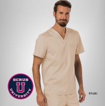 Cherokee Revolution Men's V-Neck Solid Scrub Top 12