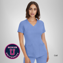 Healing Hands Women's Monica V-Neck Solid Scrub Top 16