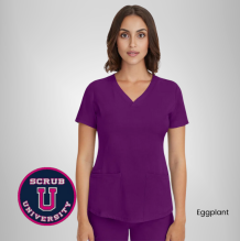 Healing Hands Women's Monica V-Neck Solid Scrub Top 15