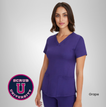 Healing Hands Women's Monica V-Neck Solid Scrub Top 13