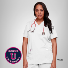 Cherokee Revolution Women's V-Neck Solid Scrub Top 8