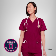 Cherokee Revolution Women's V-Neck Solid Scrub Top 7