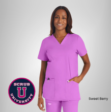 Cherokee Revolution Women's V-Neck Solid Scrub Top 4