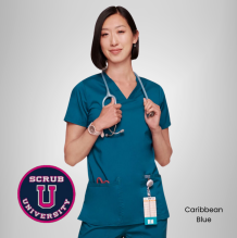 Cherokee Revolution Women's V-Neck Solid Scrub Top 22