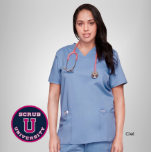 Cherokee Revolution Women's V-Neck Solid Scrub Top 21