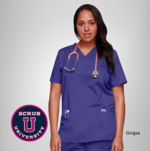 Cherokee Revolution Women's V-Neck Solid Scrub Top 17