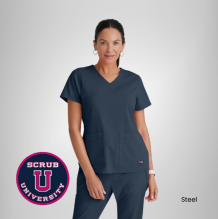 Emma 4-Pocket V-Neck Scrub Top 12