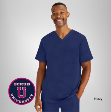 Healing Hands Men's Mason Solid Scrub Top 4