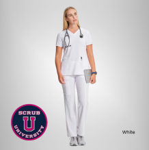 Infinity Women's V-Neck Solid Scrub Top 5