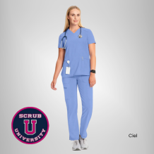 Infinity Women's V-Neck Solid Scrub Top 10