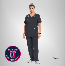 Infinity Women's V-Neck Solid Scrub Top 8