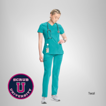 Infinity Women's V-Neck Solid Scrub Top 6