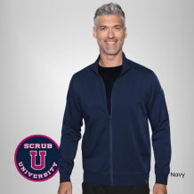 Rothwear By Med Couture Men's Zip Up Solid Scrub Jacket 5