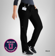 Kim 3-Pocket Mid-Rise Straight Leg Scrub Pant 4