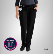 Kim 3-Pocket Mid-Rise Straight Leg Scrub Pant 2