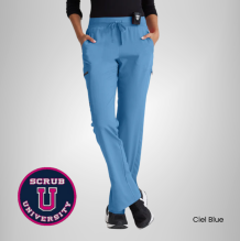 Kim 3-Pocket Mid-Rise Straight Leg Scrub Pant 6