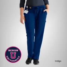 Kim 3-Pocket Mid-Rise Straight Leg Scrub Pant 11