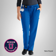 Kim 3-Pocket Mid-Rise Straight Leg Scrub Pant 12