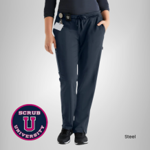 Kim 3-Pocket Mid-Rise Straight Leg Scrub Pant 10