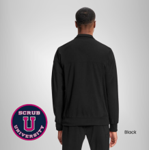Infinity Men's Zip Front Solid Scrub Jacket 2