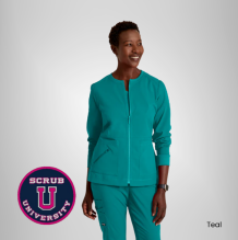 Grey's Anatomy By Barco Millie 3-Pocket Crewneck Scrub Jacket 7
