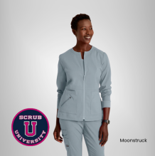 Grey's Anatomy By Barco Millie 3-Pocket Crewneck Scrub Jacket 3