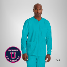 Grey's Anatomy By Barco React 5-Pocket Crewneck Warmup Scrub Jacket 11