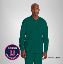 Grey's Anatomy By Barco React 5-Pocket Crewneck Warmup Scrub Jacket 8
