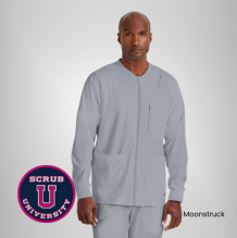 Grey's Anatomy By Barco React 5-Pocket Crewneck Warmup Scrub Jacket 7