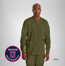 Grey's Anatomy By Barco React 5-Pocket Crewneck Warmup Scrub Jacket 6
