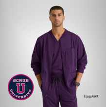 Grey's Anatomy By Barco React 5-Pocket Crewneck Warmup Scrub Jacket 5