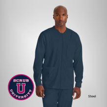 Grey's Anatomy By Barco React 5-Pocket Crewneck Warmup Scrub Jacket 16