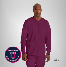 Grey's Anatomy By Barco React 5-Pocket Crewneck Warmup Scrub Jacket 14