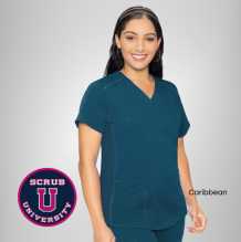 Med Couture Touch V-neck Shirttail Top | 7459 21