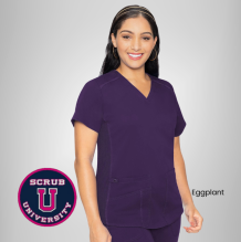 Med Couture Touch V-neck Shirttail Top | 7459 17